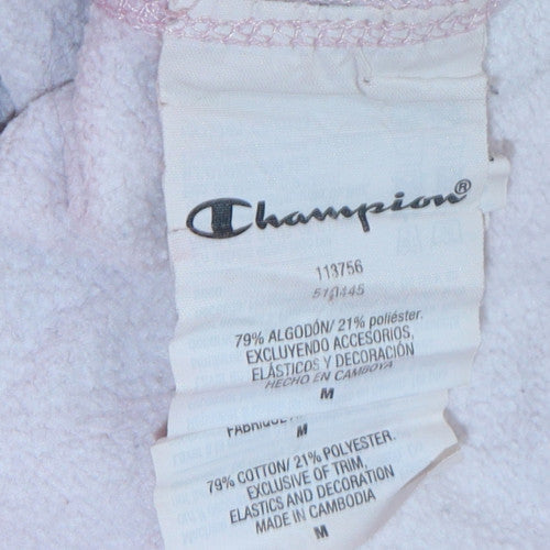 Womens UK Size M Champion Pink Pullover Hoodie