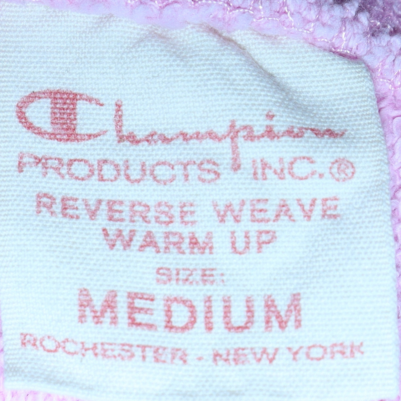 Womens UK Size M Champion Pink Pullover Sweatshirt