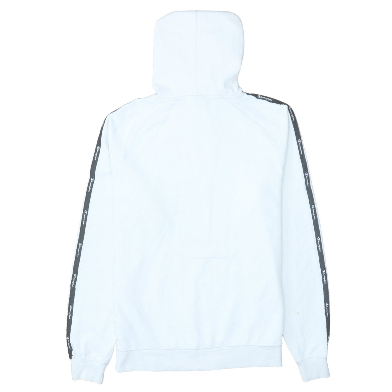 Champion Boys White Pullover Hoodie 15-16 Years Cotton Blend Logo Tape