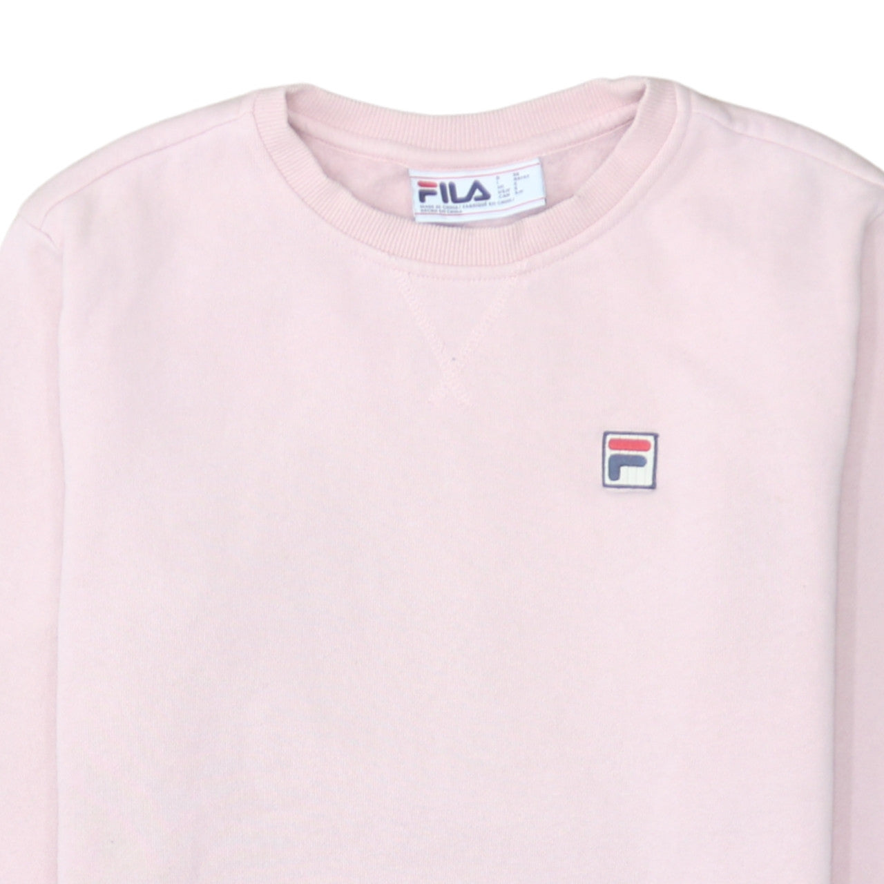 Womens UK Size S FILA Pink Pullover Sweatshirt