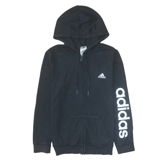 Womens UK Size 16-18 adidas Black Full Zip Hoodie