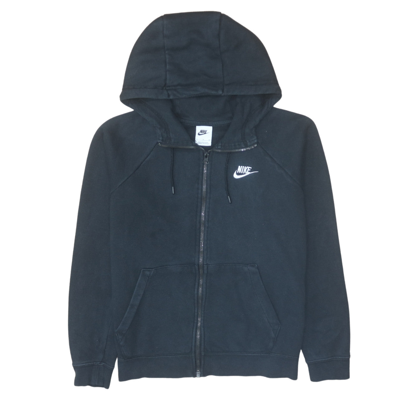 Womens UK Size S Nike Black Full Zip Hoodie