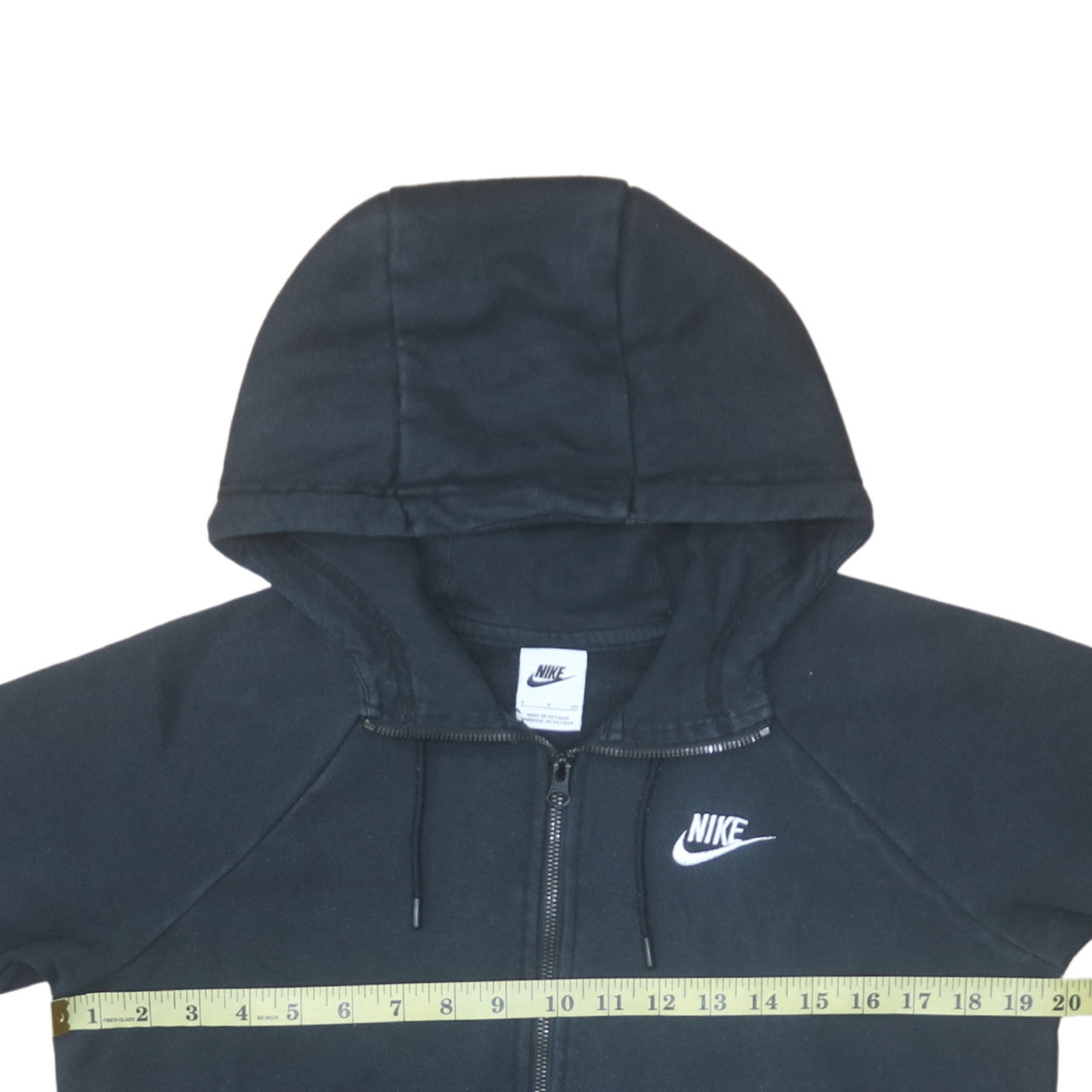 Womens UK Size S Nike Black Full Zip Hoodie