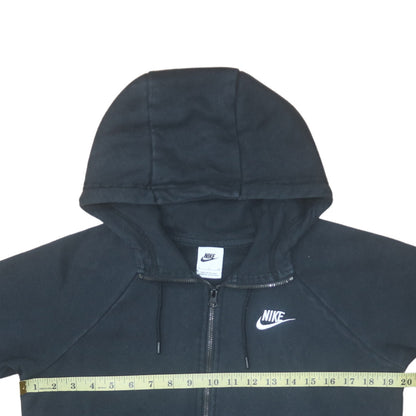 Womens UK Size S Nike Black Full Zip Hoodie