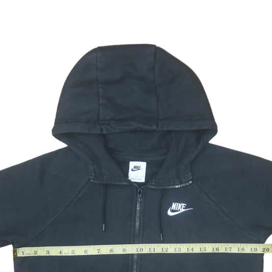 Womens UK Size S Nike Black Full Zip Hoodie