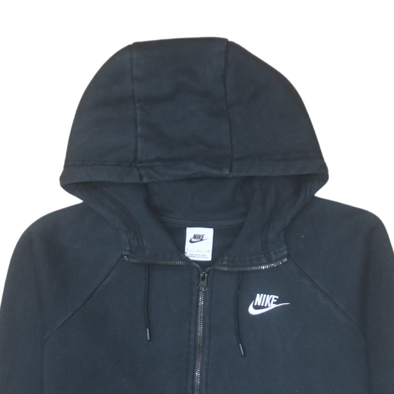 Womens UK Size S Nike Black Full Zip Hoodie