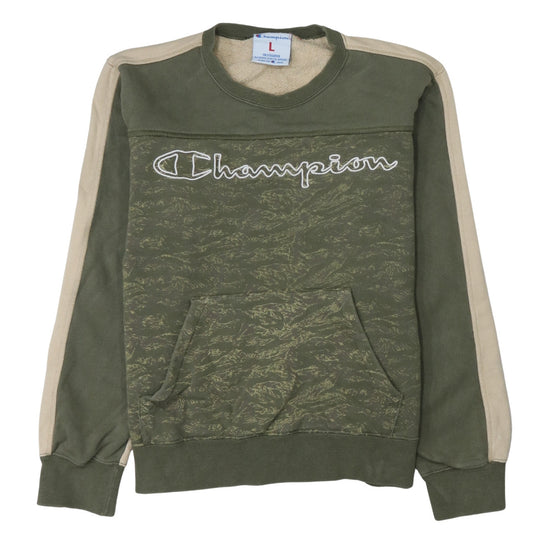 Womens UK Size L Champion Green Pullover Sweatshirt