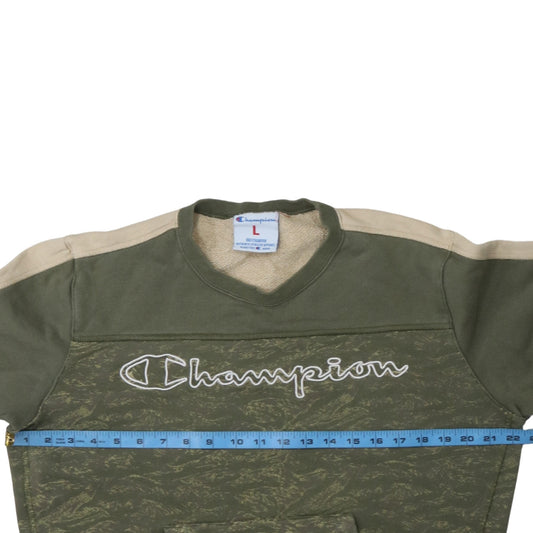 Womens UK Size L Champion Green Pullover Sweatshirt