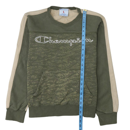 Womens UK Size L Champion Green Pullover Sweatshirt