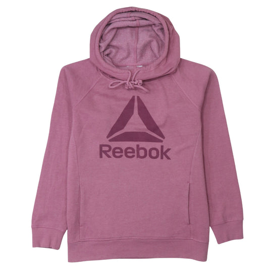 Womens UK Size L Reebok Pink Pullover Hoodie