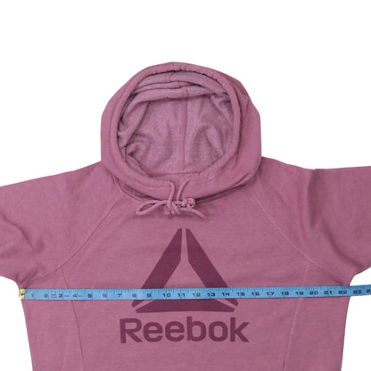 Womens UK Size L Reebok Pink Pullover Hoodie