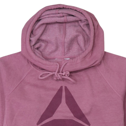 Womens UK Size L Reebok Pink Pullover Hoodie