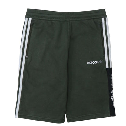 Adidas Boys Green Athletic Shorts Size 14 Years Regular Fit Activewear