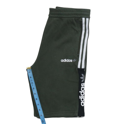 Adidas Boys Green Athletic Shorts Size 14 Years Regular Fit Activewear