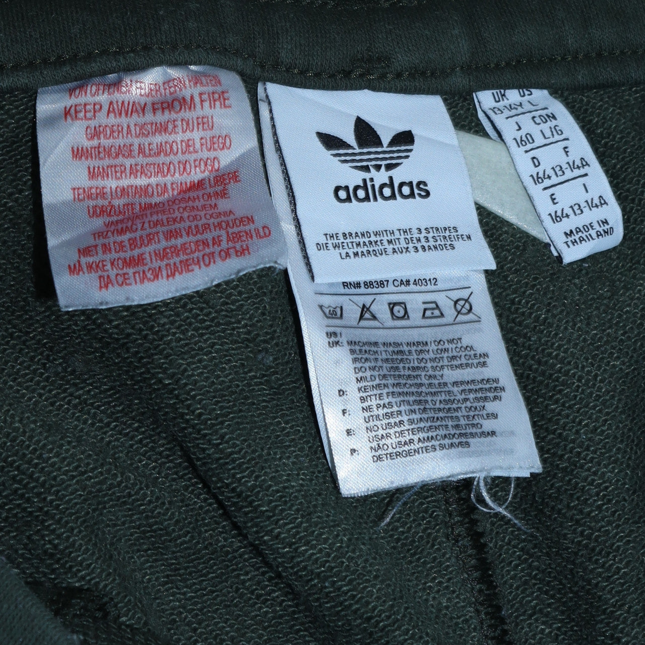 Adidas Boys Green Athletic Shorts Size 14 Years Regular Fit Activewear