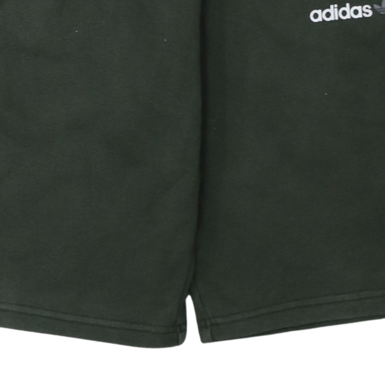 Adidas Boys Green Athletic Shorts Size 14 Years Regular Fit Activewear
