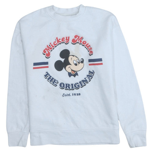 Womens UK Size 2XS Disney White Pullover Sweatshirt