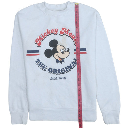 Womens UK Size 2XS Disney White Pullover Sweatshirt