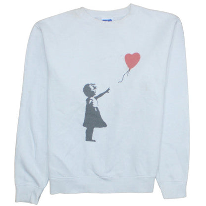 Womens UK Size S Russell White Pullover Sweatshirt