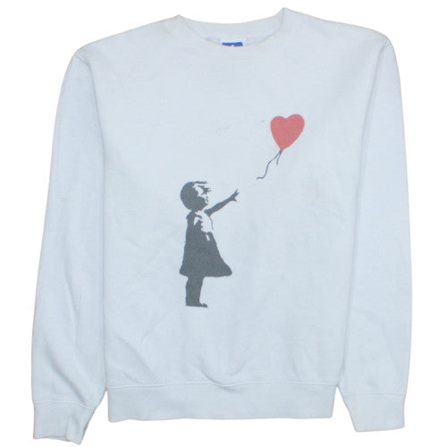 Womens UK Size S Russell White Pullover Sweatshirt