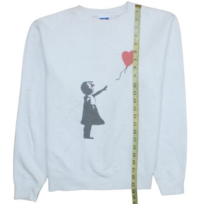 Womens UK Size S Russell White Pullover Sweatshirt