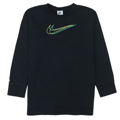 Nike Boys Black Pullover Sweatshirt L 146-156cm Crew Neck Logo Fleece