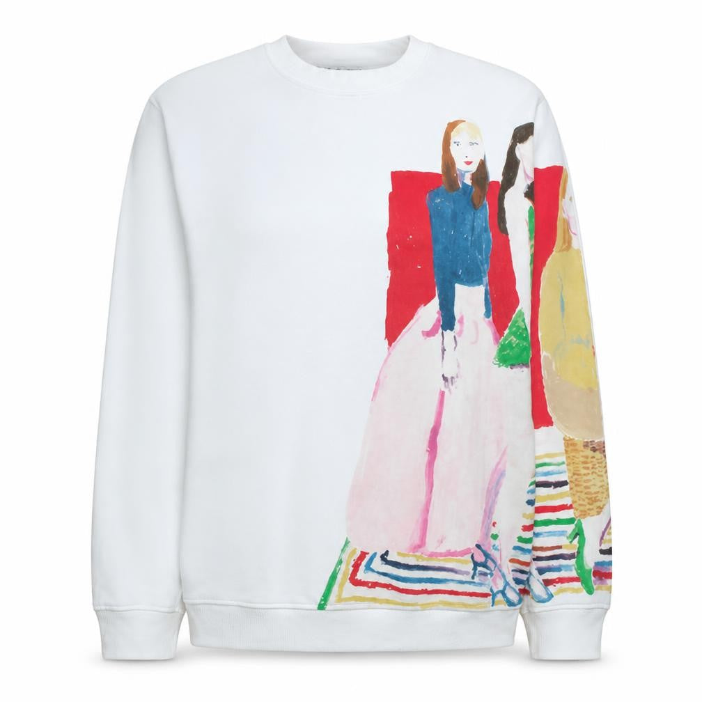Womens UK Size M Zara White Pullover Sweatshirt
