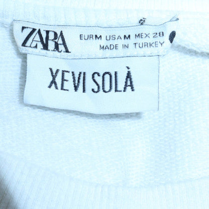 Womens UK Size M Zara White Pullover Sweatshirt