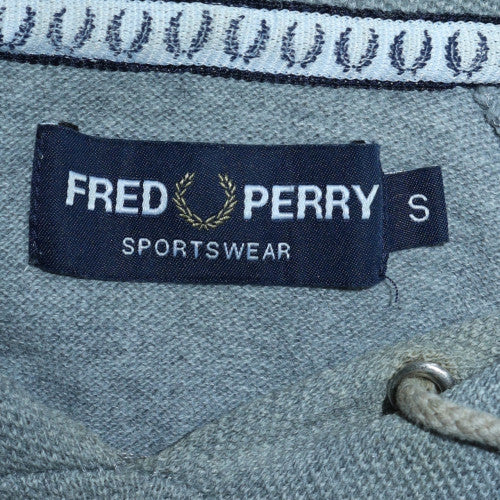 Mens UK Size S Fred Perry Grey Pullover Hoodie