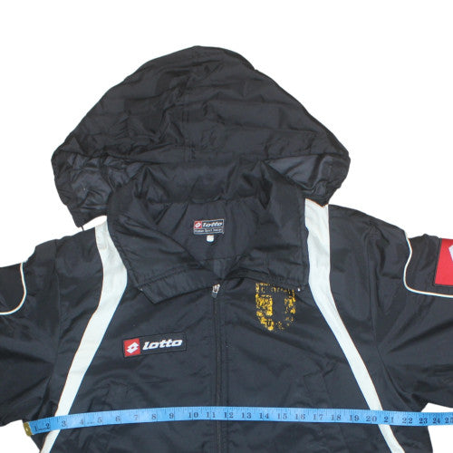 Lotto Men's Black Hooded Parka Jacket Size S Regular Fit