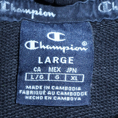 Mens UK Size L Champion Black Pullover Hoodie