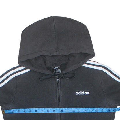 Womens UK Size S adidas Black Full Zip Hoodie