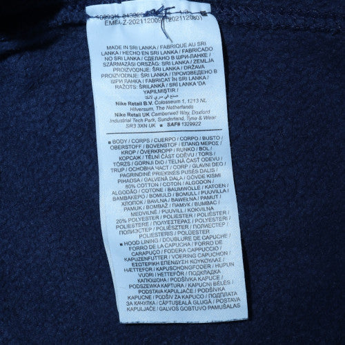 Mens UK Size S Nike Blue Pullover Hoodie