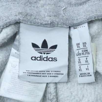 Adidas Mens Grey XL Tapered Sweatpants with Stripe Detailing