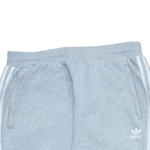 Adidas Mens Grey XL Tapered Sweatpants with Stripe Detailing