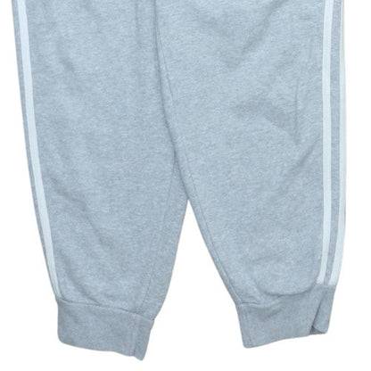 Adidas Mens Grey XL Tapered Sweatpants with Stripe Detailing