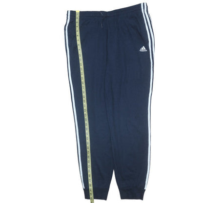 Adidas Womens Blue XL Jogger Trousers Cotton Blend Elastic Waist