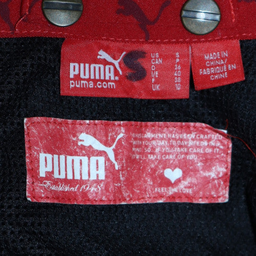 Puma Men's Black Bomber Jacket Size S Lightweight Polyester