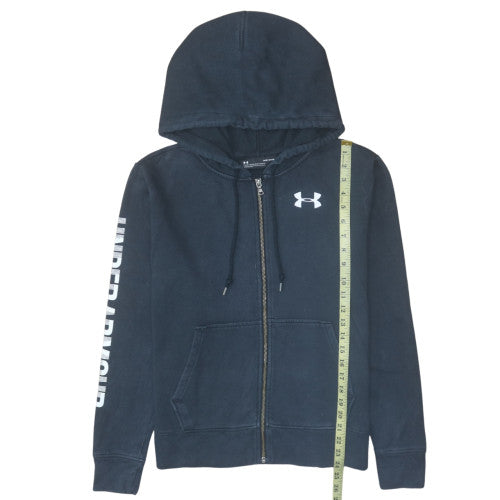 Mens UK Size M Under armour Blue Full Zip Hoodie