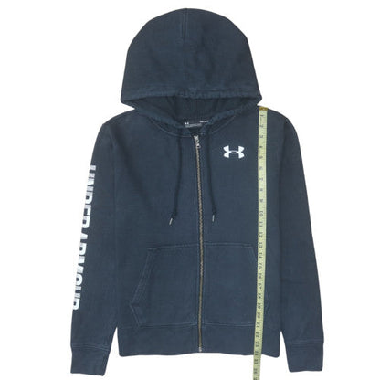 Mens UK Size M Under armour Blue Full Zip Hoodie