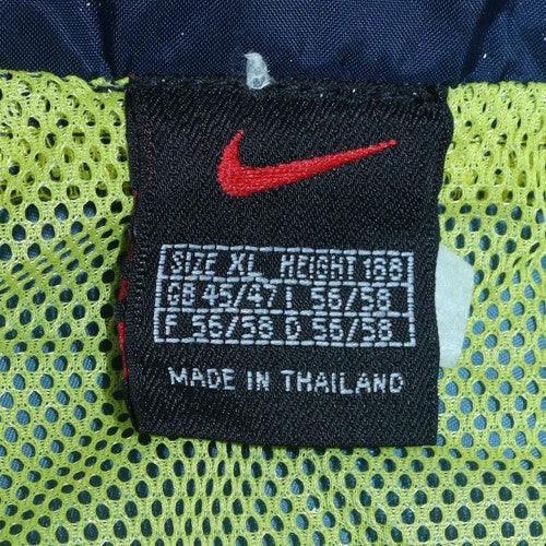 Nike Mens Blue XL Windbreaker Jacket Lightweight Hooded Sportswear