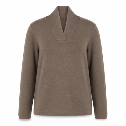 Orvis Women Brown Merino Wool Pullover Jumper M Long Sleeve Knit