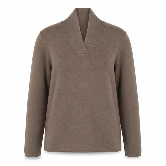 Orvis Women Brown Merino Wool Pullover Jumper M Long Sleeve Knit