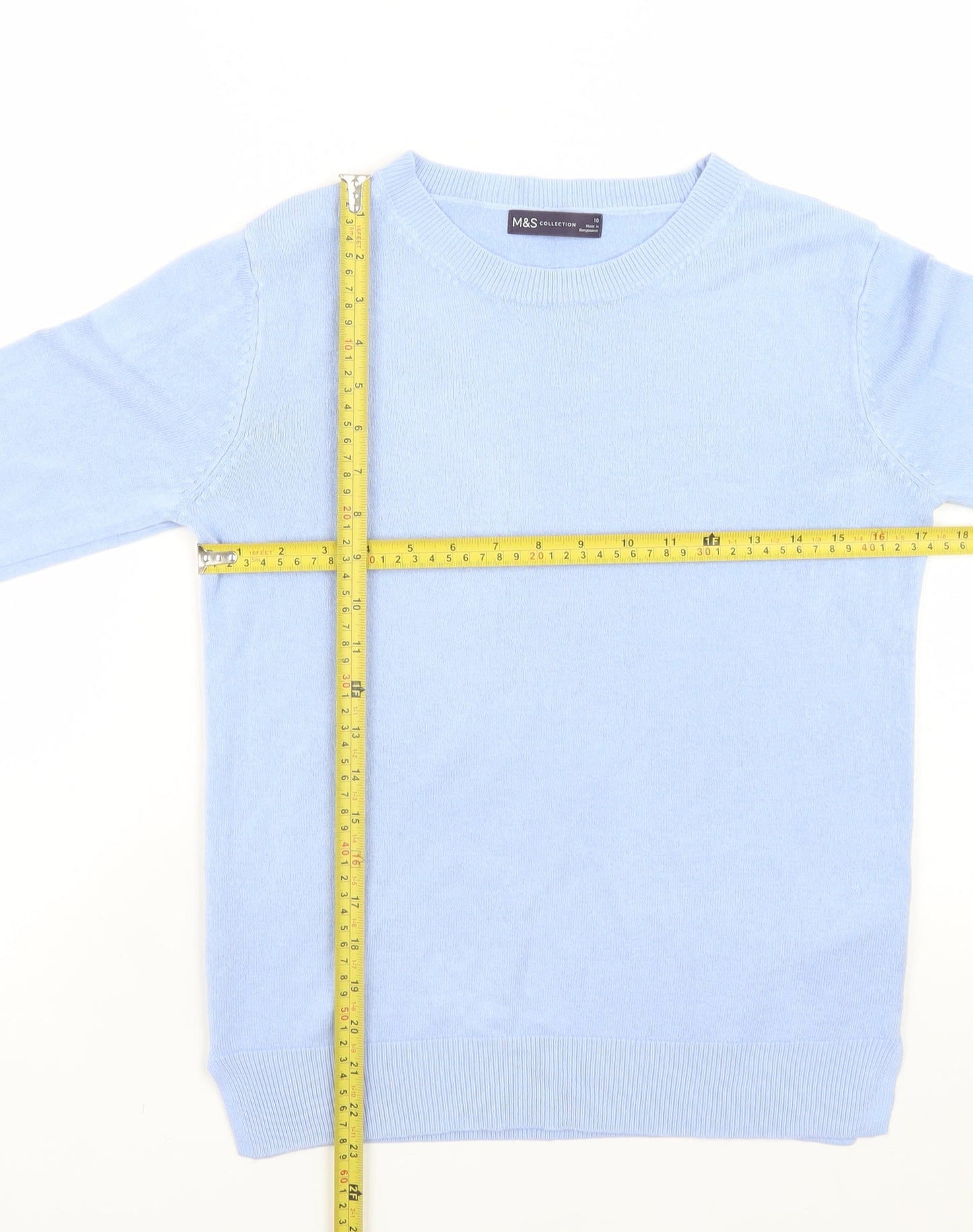 Marks and Spencer Women’s Blue Acrylic Crew Neck Jumper Size 10