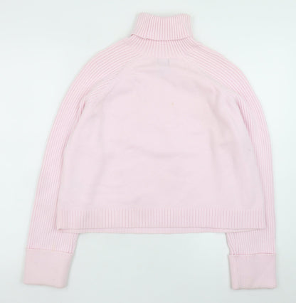 River Island Women’s Pink Roll Neck Knit Jumper Medium