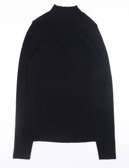 F&F Women’s Black Mock Neck Long Sleeve Pullover Jumper L