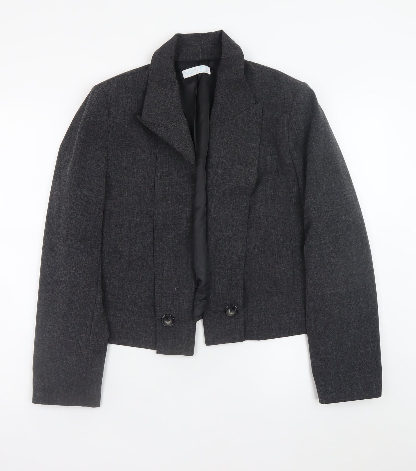 Primark Women’s Grey Tailored Short Blazer Jacket Size 12