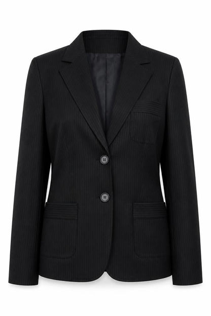 Select Women’s Black Pinstripe Blazer Size 12 Classic Business Jacket