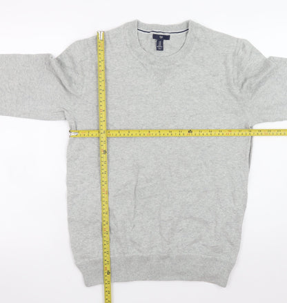 Gap Mens Grey Cotton Crew Neck Pullover Jumper Size M