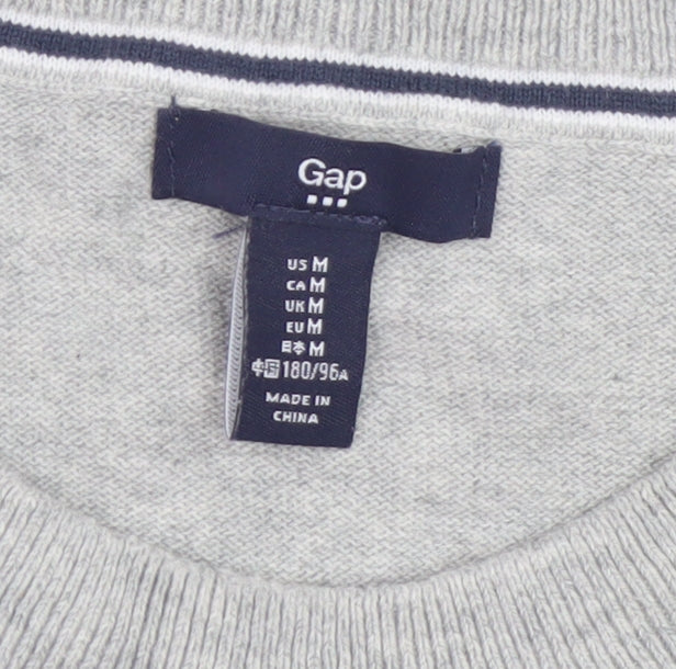 Gap Mens Grey Cotton Crew Neck Pullover Jumper Size M